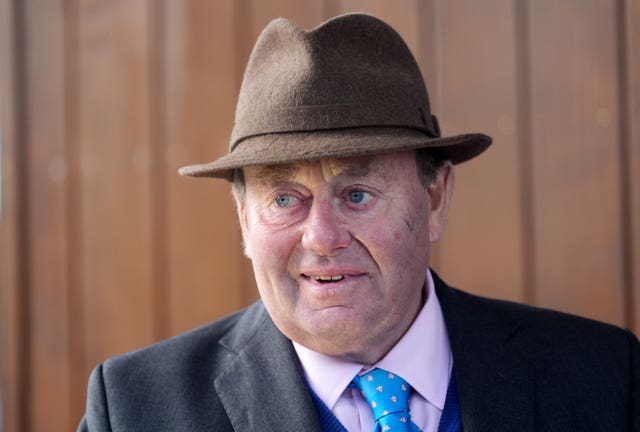 Trainer Nicky Henderson at Newbury