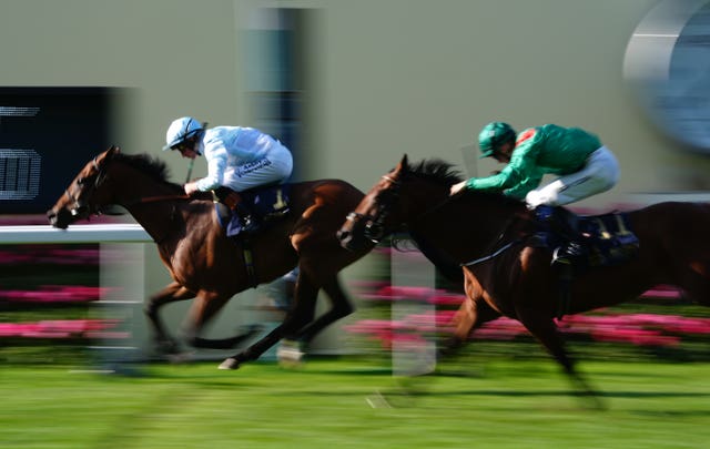 Zahrann (right) finished second to Amiloc at Ascot