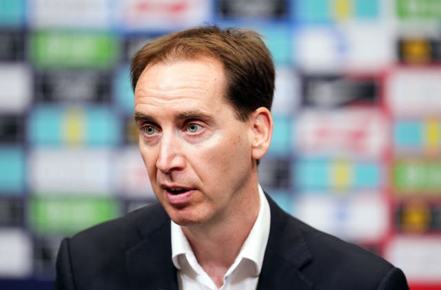 FA chief executive Mark Bullingham pictured at a press conference to unveil new head coach Thomas Tuchel