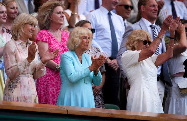 Camilla clapping after watching Arthur Fery’s victory 
