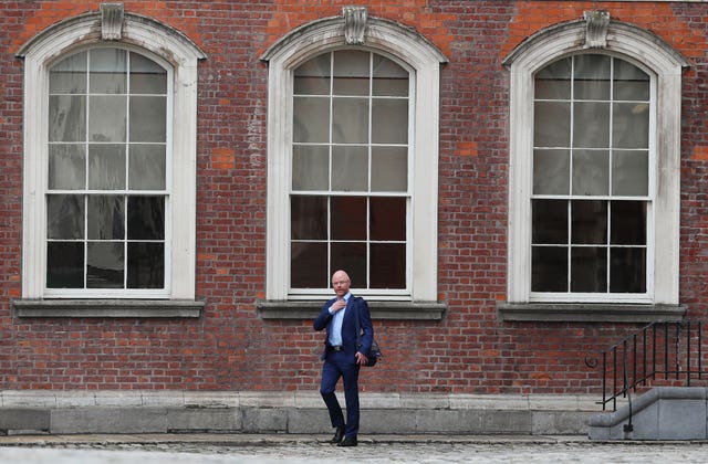 Health minister Stephen Donnelly leaving Dublin Castle (Brian Lawless/PA)