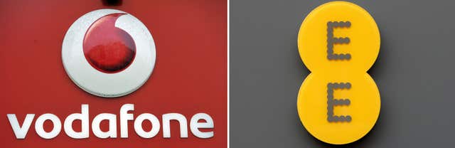 Vodafone and EE logo