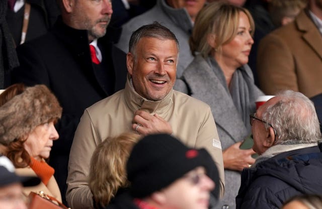 Mark Clattenburg pictured in the stands at the City Ground