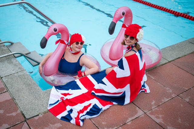 Nicola Foster and Jessica Walker went for a swim at Hillingdon Lido, Uxbridge