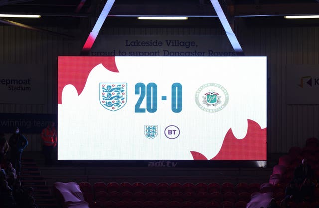 England have racked up the goals, including a 20-0 win over Latvia