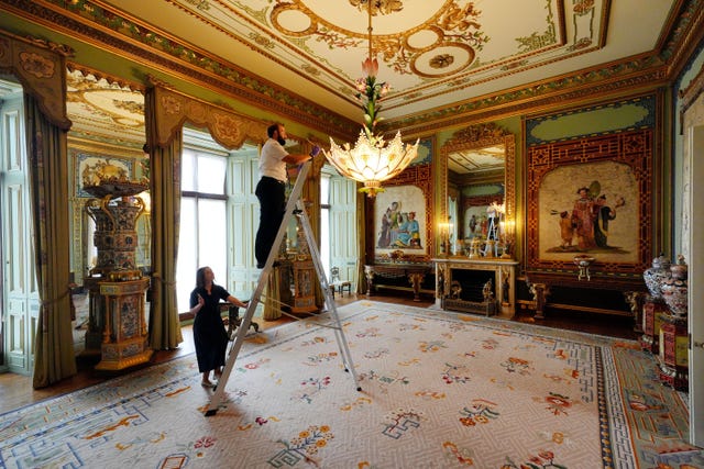 People working in the Buckingham Palace East Wing Centre Room