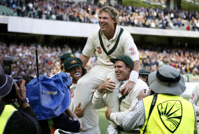 Shane Warne took his 37th and last five-wicket Test haul at the MCG (Gareth Copley/PA)
