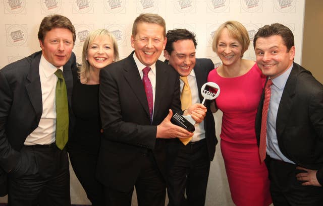 Left to right, Charlie Stayt, Carol Kirkwood, Bill Turnbull, Simon Jack, Louise Minchin and Chris Hollins with the award for best TV daytime programme at the TRIC Annual Awards
