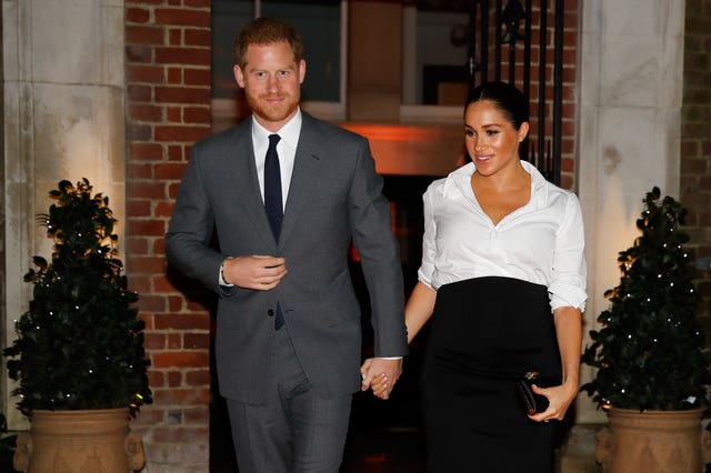 Meghan and Harry attended the Endeavour Fund Awards last year when she was pregnant with son Archie. Tolga Akmen/PA Wire