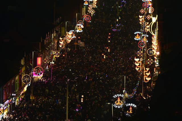 Diwali lights switch on – Leicester