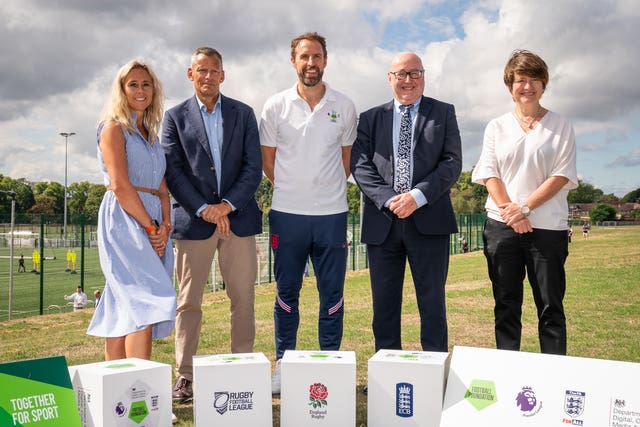 Gareth Southgate was at the launch of Football Foundation’s new £92 million funding commitment into community multi-sport facilities at Gunnersbury Park Sports Hub, London