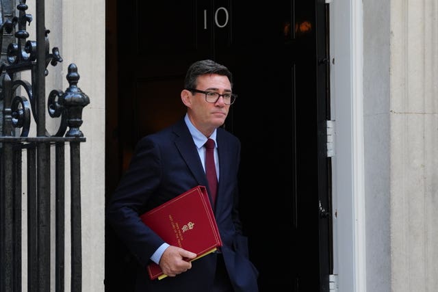 Prime Minister Andy Burnham departs 10 Downing Street, London 