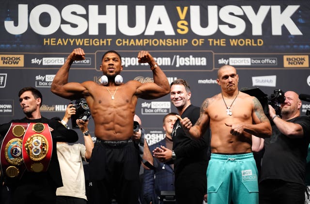 Anthony Joshua (left) and Oleksandr Usyk (right) are in Fury's firing line