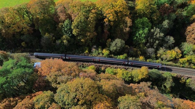 Aerial view of the scene