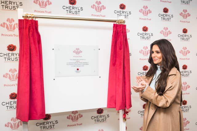 Cheryl opened the new Prince’s Trust and Cheryl’s Trust centre in Newcastle last month (Danny Lawson/PA)