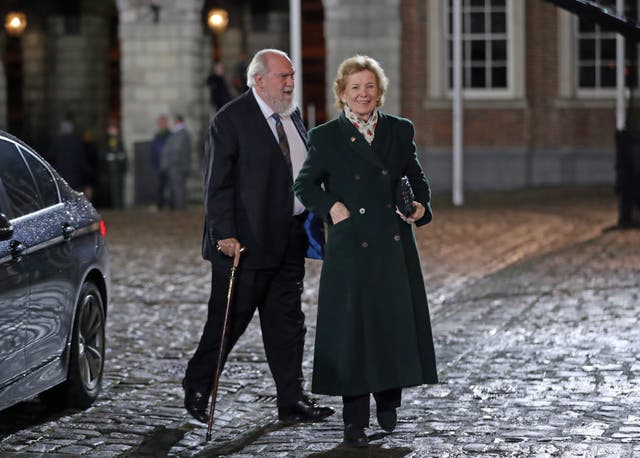 Former president Mary Robinson and her husband Nick Robinson