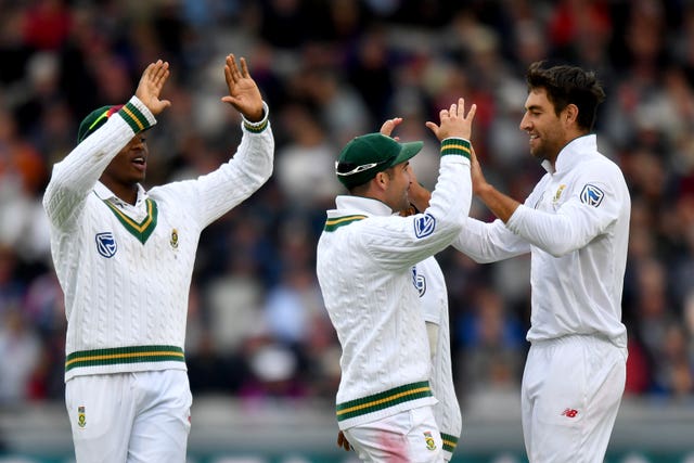 Duanne Olivier (right) had risen to 19th in the Test bowling rankings after a superb 12 months