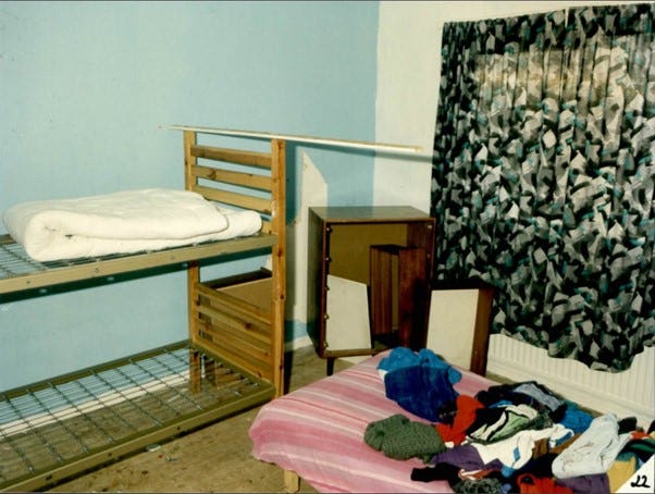 Rikki's bedroom at his home in Redmile Walk, Peterbrough