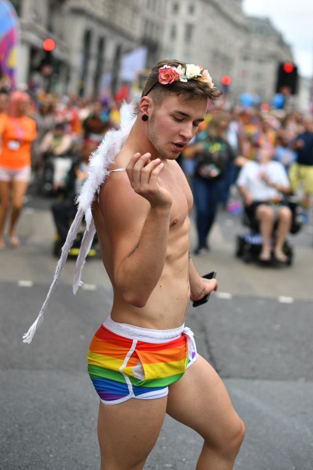 A reveller during the Pride in London Parade