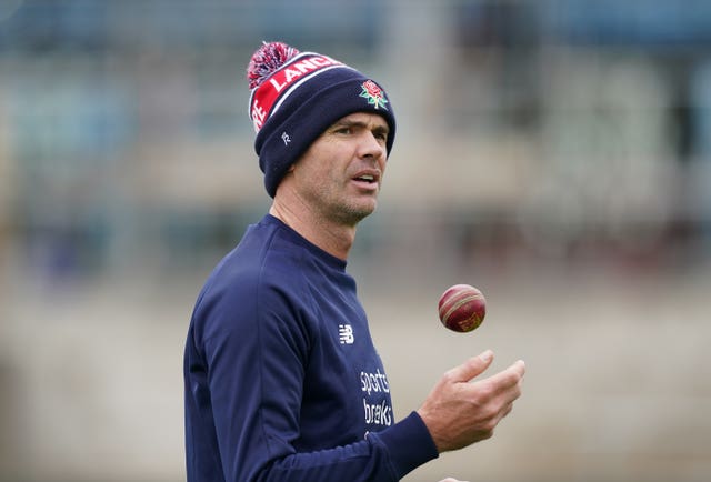 James Anderson braved a chilly Old Trafford as he returned to outdoor training this week.