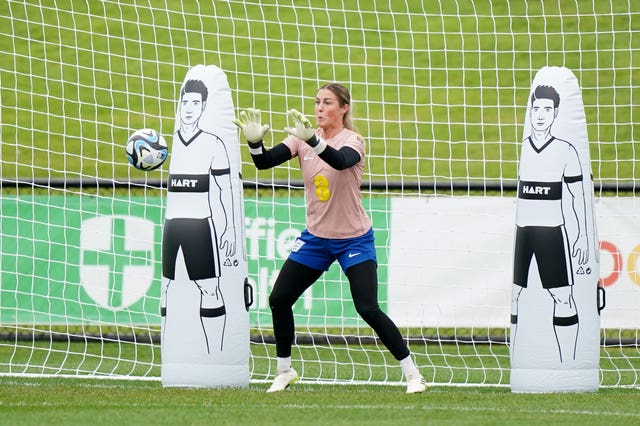 Mary Earps during a training session at the Sunshine Coast Stadium, Queensland 
