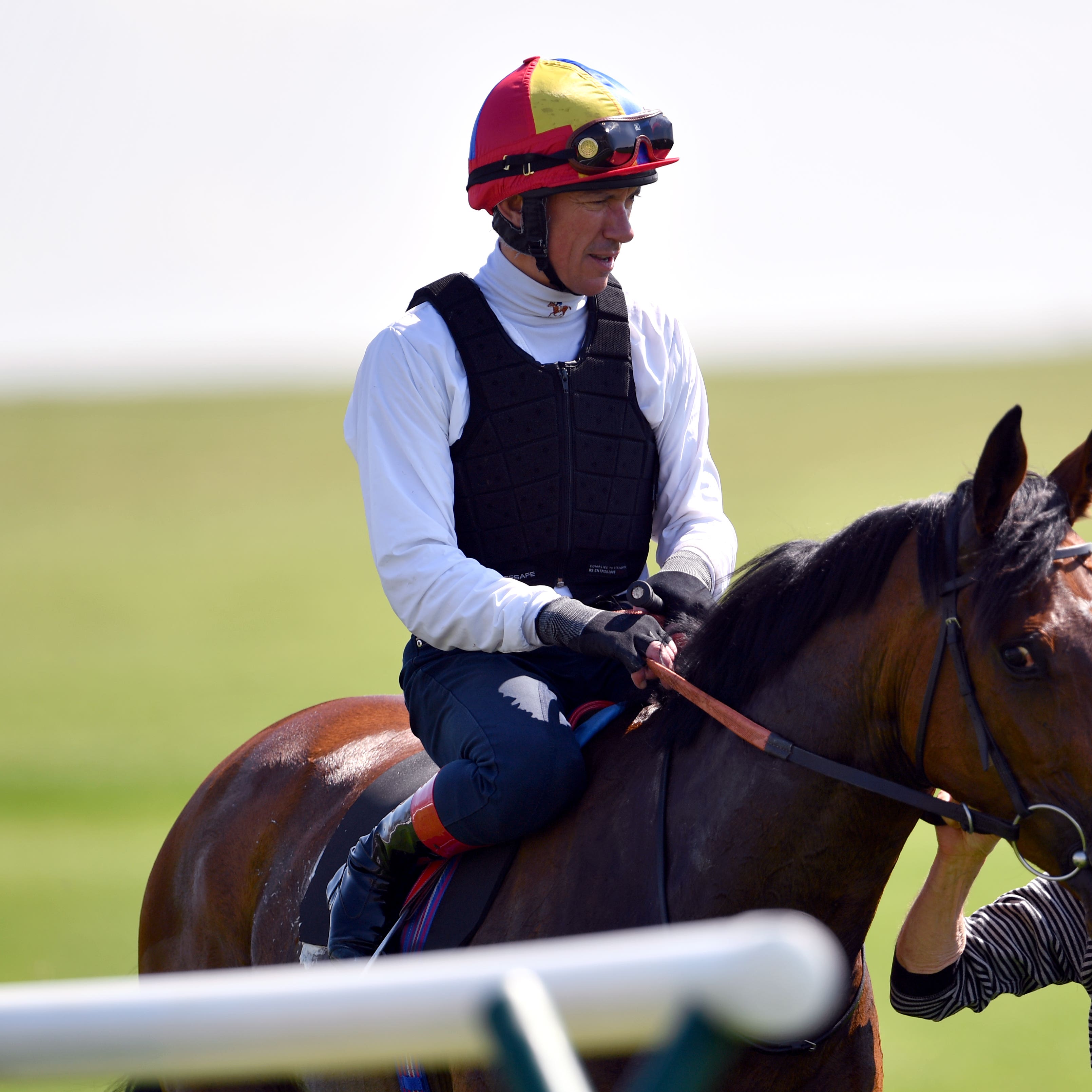 Frankie Dettori and Veracious after a racecourse gallop at Newmarket (Joe Giddens/PA Images)