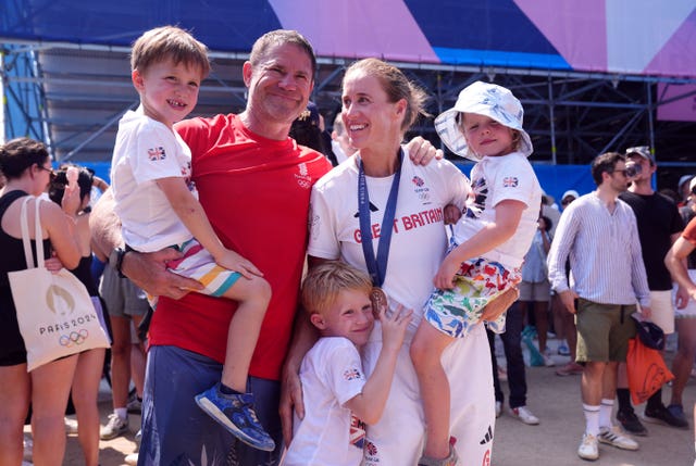 Helen Glover with husband Steve Backshall and their three children