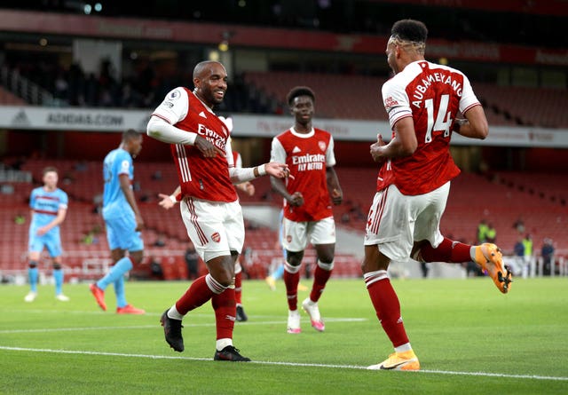 Arsenal's Alexandre Lacazette (left) and Pierre-Emerick Aubameyang both missed the Brentford game.