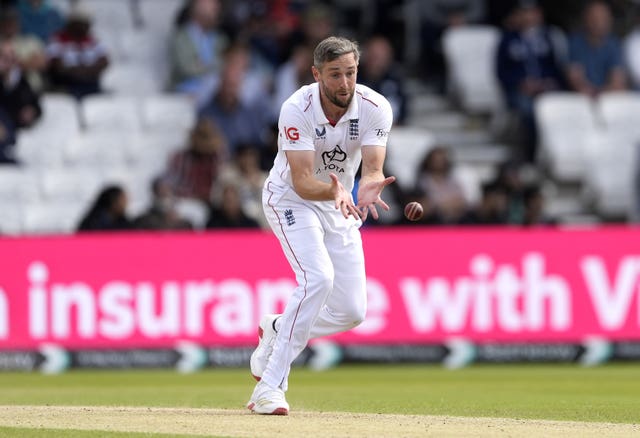 Chris Woakes takes a catch