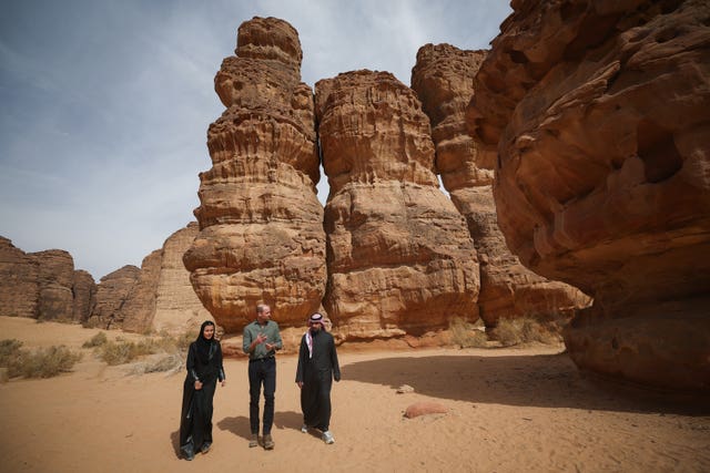 The Prince of Wales in AlUla province, Saudi Arabia