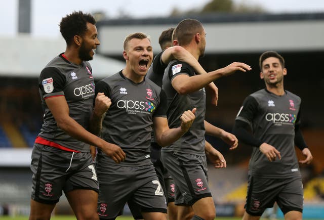 Lincoln celebrate a goal