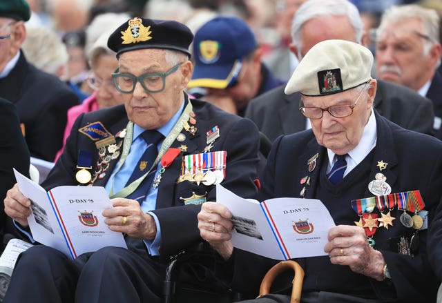Veterans at D-Day service