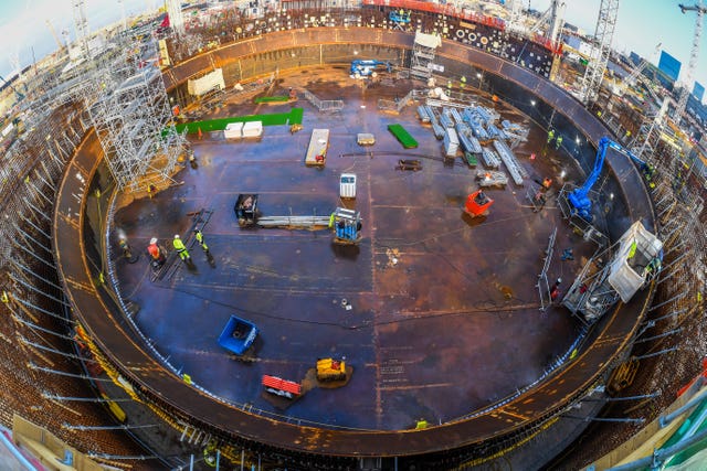 Full construction at Hinkley Point C got underway in 2016 (Ben Birchall/PA)