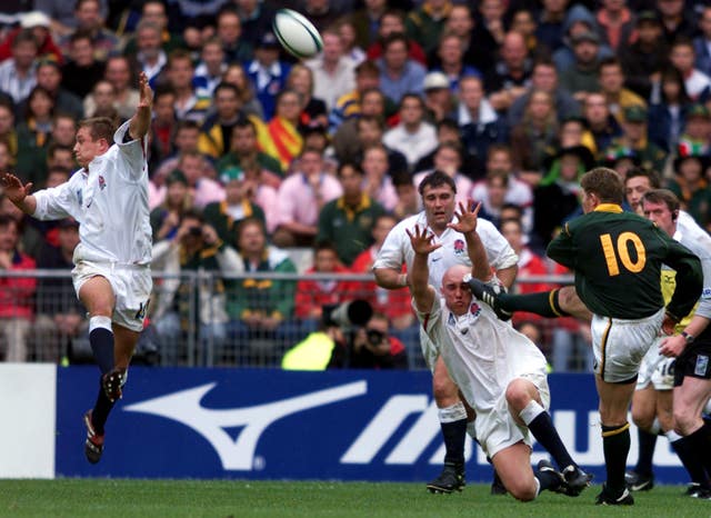 Jannie De Beer (right) in action against England