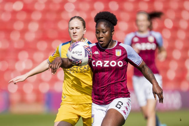 Anita Asante (right) in action for Aston Villa (Leila Coker/PA).