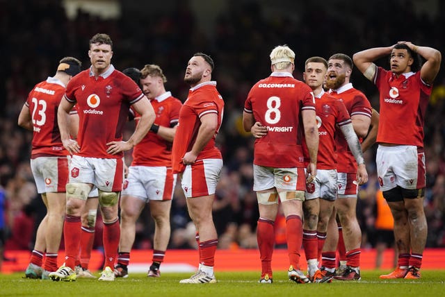 Dejected Wales players showed their disappointment after finishing bottom in the 2024 Six Nations