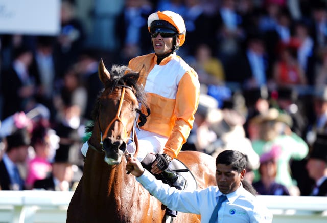 Sean Levey aboard Jayarebe after winning at Royal Ascot 