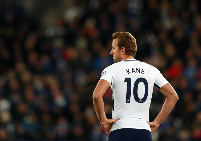 Tottenham Hotspur’s Harry Kane during the Premier League match at the King Power Stadium, Leicester
