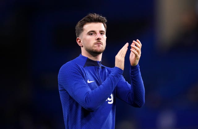 Chelsea’s Mason Mount applauds the fans after the defeat