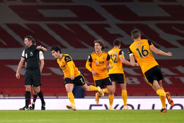 Wolves won at Arsenal on Sunday to leave the hosts 14th in the table.