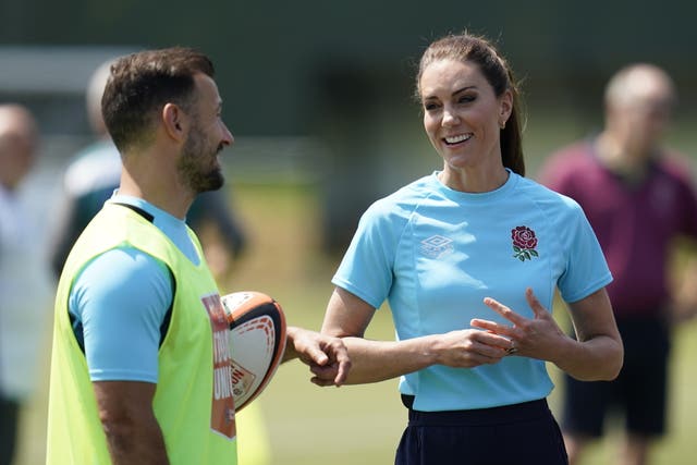 Kate chats with England player Danny Care 