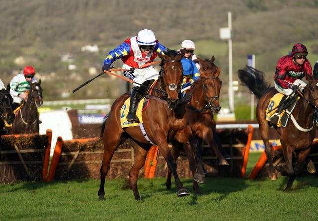 Love Envoi on the way to victory at Cheltenham last year 