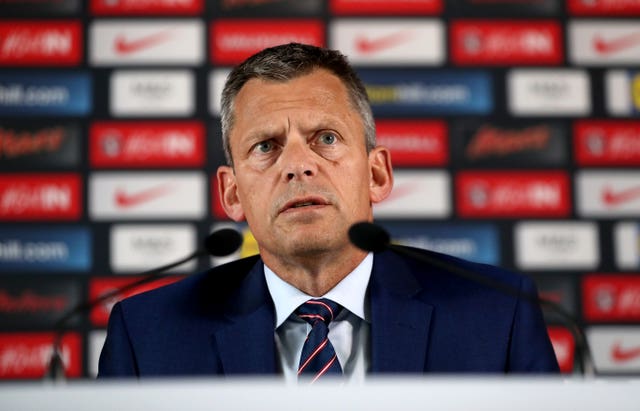 Martin Glenn joined Hodgson in addressing the media the day after the Iceland loss.