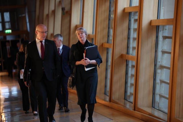 Shona Robison and John Swinney