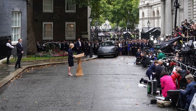 New Prime Minister Liz Truss made her speech outside 10 Downing Street