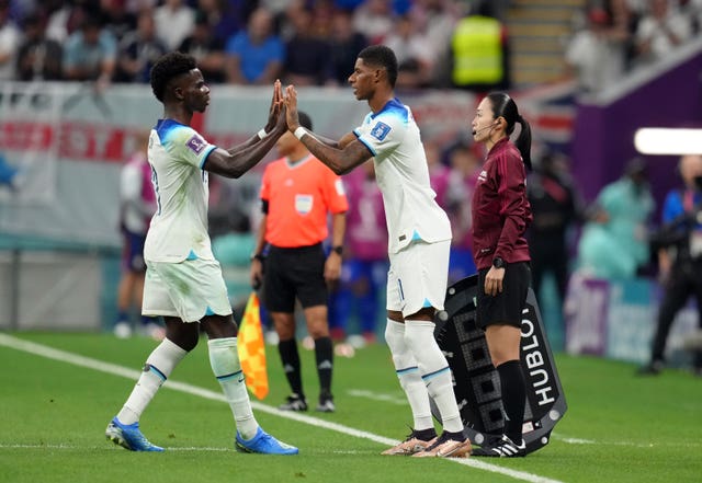 Bukayo Saka and Marcus Rashford