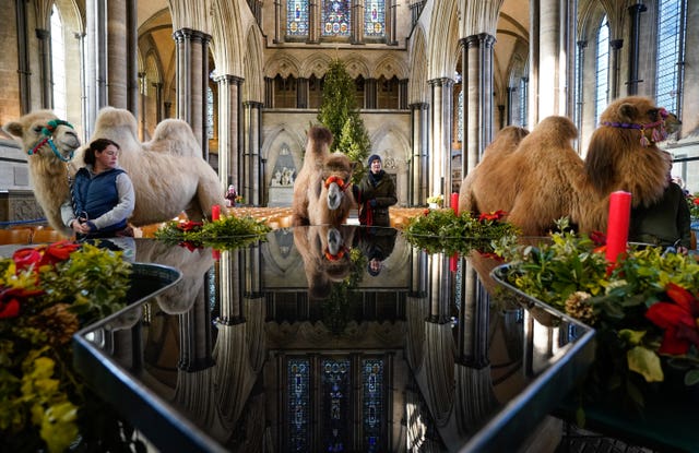 Christmas Eve Service rehersal at Salisbury Cathedral