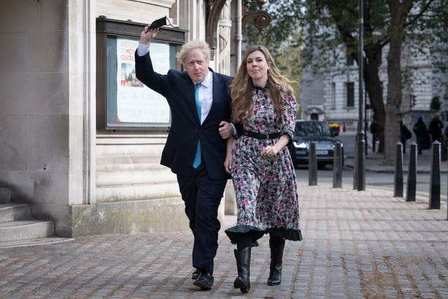 Prime Minister Boris Johnson and his wife Carrie 