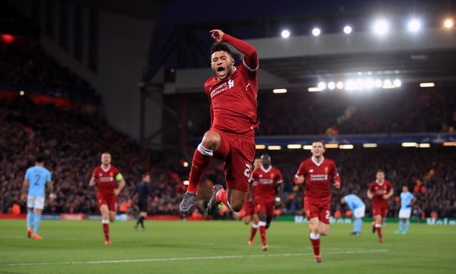 Alex Oxlade-Chamberlain was on target in Liverpool's Champions League first-leg win