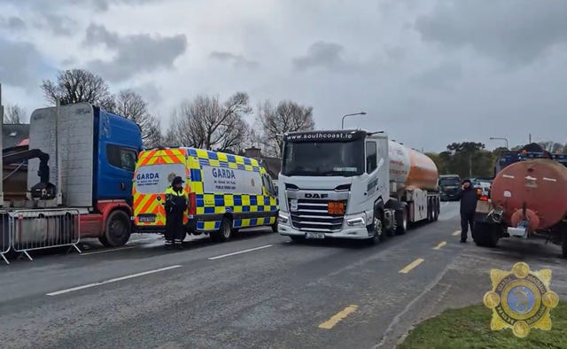 Full tankers departing Whitegate refinery in Co Cork